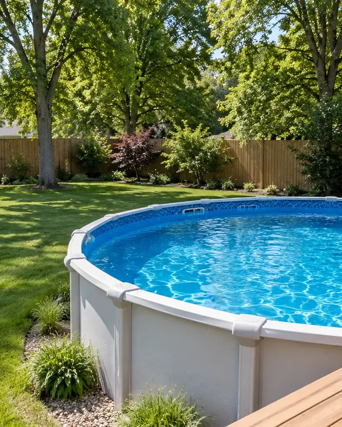 A large community pool with clear water and clean lane lines