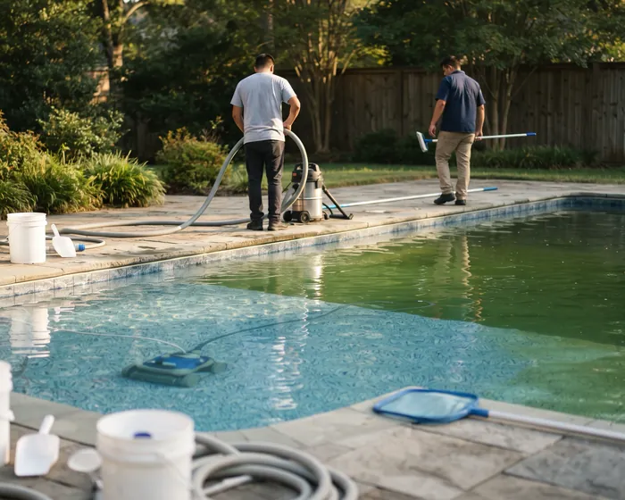 Green Pool Cleanup by Happy Pool Care Pros